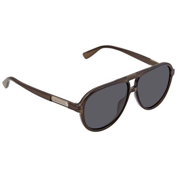 NEW Gucci Grey Aviator Men's Sunglasses - Picture 1 of 4